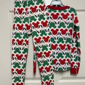 Hanna Andersson DISNEY Mickey Mouse Garland Pajamas Unisex Xmas. Youth 8